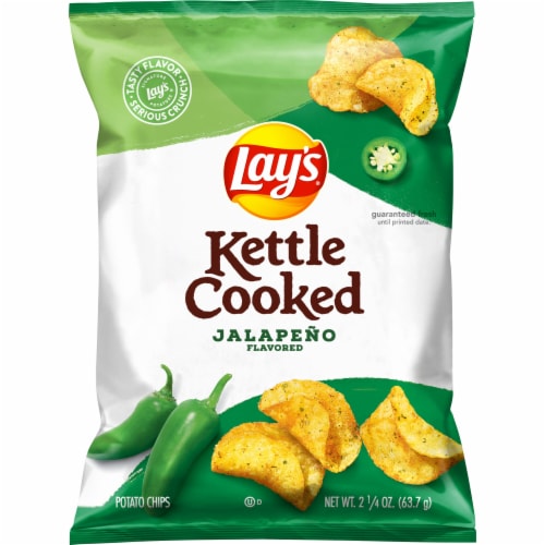 Lay's® Jalapeno Flavored Kettle Cooked Potato Chips Perspective: front