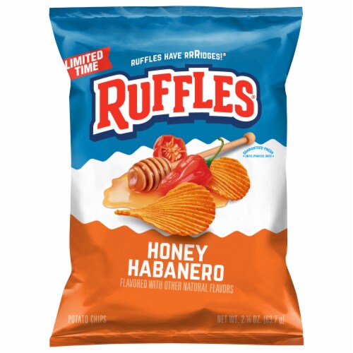 Ruffles Honey Habanero Potato Chips Perspective: front