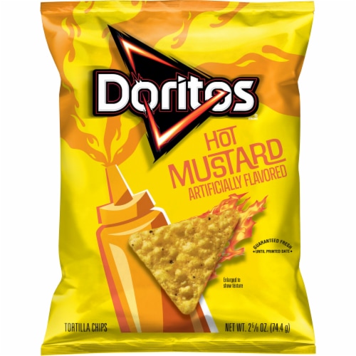 Doritos® Hot Mustard Flaovred Tortilla Chips Perspective: front