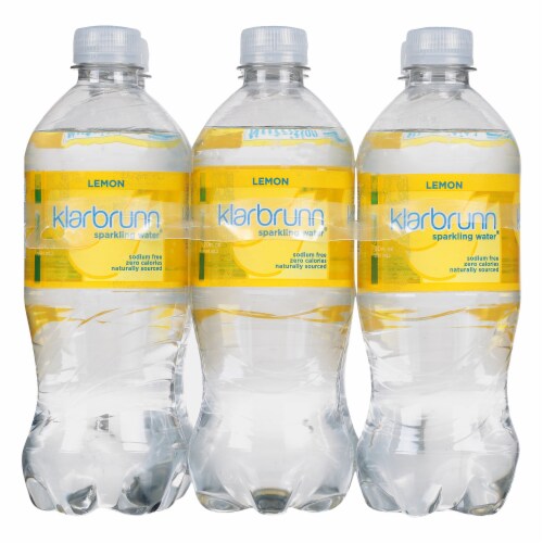 Klarbrunn® Lemon Flavored Sparkling Bottled Water Perspective: front