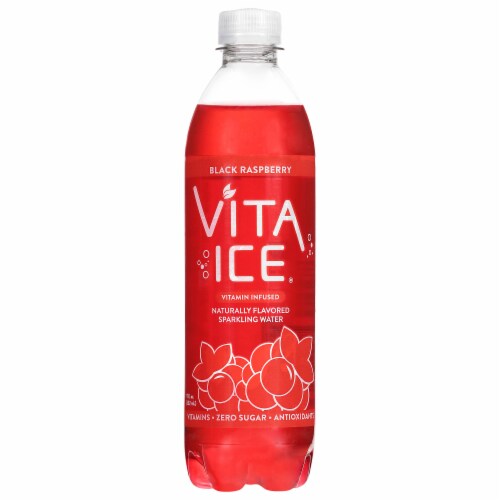 Vita Ice Naturally Flavored Sparkling Water Black Raspberry 17 fl oz Perspective: front
