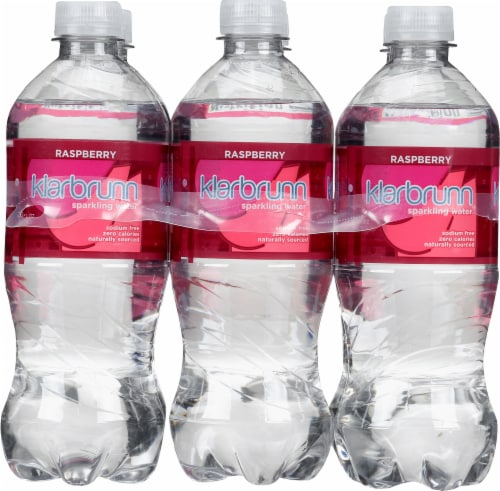 Klarbrunn® Raspberry Flavored Sparkling Bottled Water Perspective: front