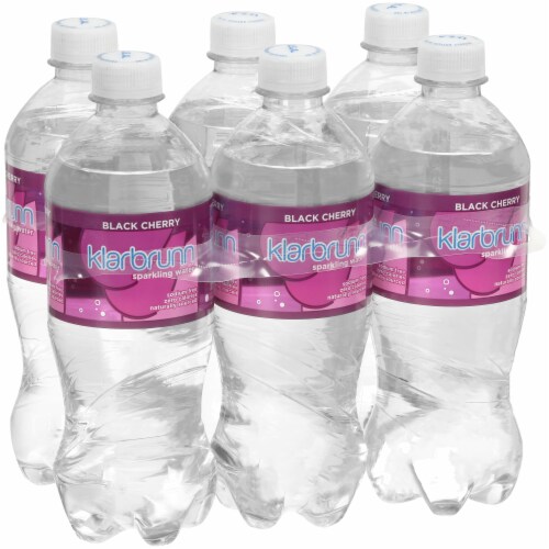 Klarbrunn® Black Cherry Flavored Sparkling Bottled Water Perspective: front