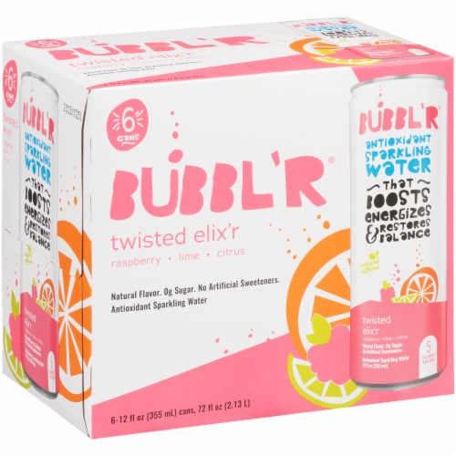 BUBBL'R Twisted Elix'r Antioxidant Sparkling Water Perspective: front