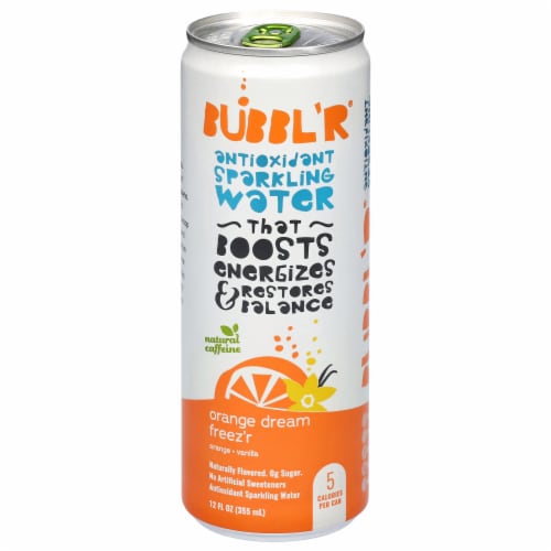 BUBBL'R® Orange Dream Freez'r Antioxidant Sparkling Water Single Can Perspective: front