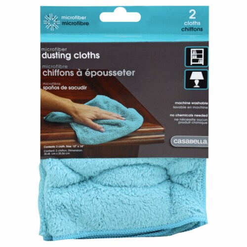 Casabella Dust Cloths - Blue Perspective: front