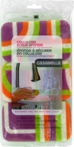 Casabella® Cellulose Scrub Sponges Perspective: front