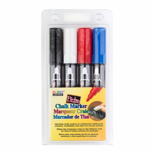 Uchida of America UCH4804C Bistro Chalk Markers & Board Tip - Multi Color Perspective: front