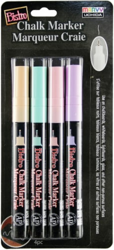 Bistro Chalk Marker Extra Fine Point Set 4/Pkg-Pastels (Assorted) Perspective: front