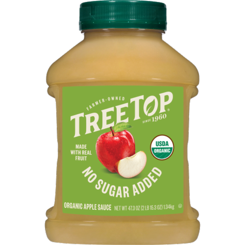 Tree Top Organic No Sugar Added Applesauce Perspective: front