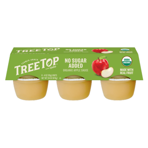 Tree Top Organic Applesauce Cups Perspective: front