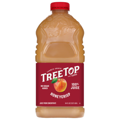 Tree Top® Honeycrisp Unfiltered Apple Juice Bottle Perspective: front
