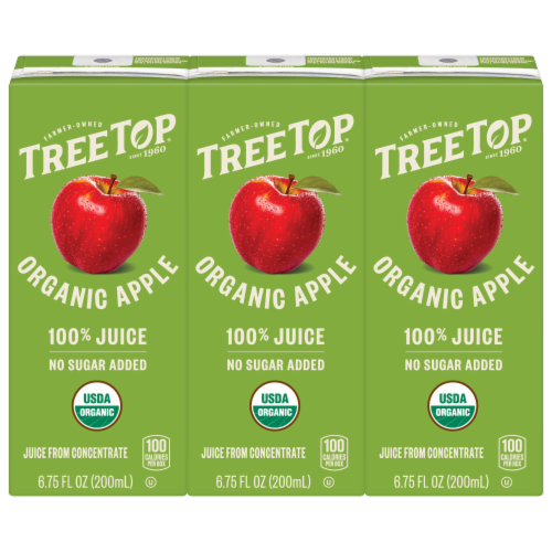 Tree Top® Organic Apple Juice Boxes Perspective: front