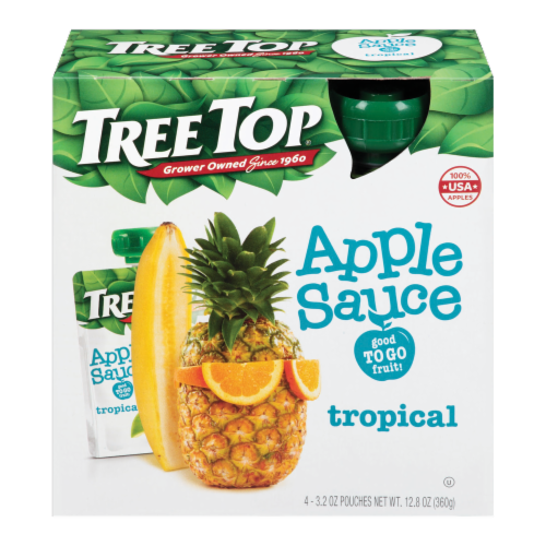 Tree Top Tropical Applesauce Pouches Perspective: front