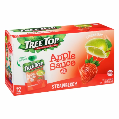 Tree Top Strawberry Apple Sauce Pouches Perspective: front