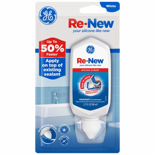 GE Re-New Kitchen and Bath Silicone Sealant - White Perspective: front