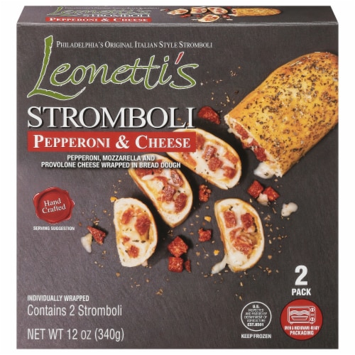 Leonetti's Pepperoni & Cheese Stromboli Perspective: front