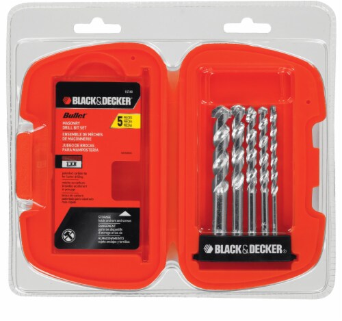 BLACK + DECKER Bullet Speed Tip Masonry Drill Bit Set Perspective: front