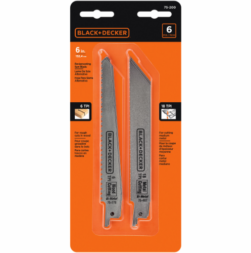 BLACK + DECKER Reciprocating Saw Blade - 6 Piece Perspective: front