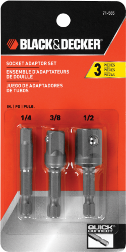 BLACK + DECKER Socket Adapter Set, 3 Piece - Metro Market