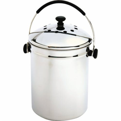 Norpro 95 Counter Top Compost Keeper - Stainless Steel Perspective: front