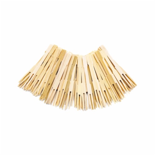 Norpro Bamboo Party Forks - 72 Pack Perspective: front