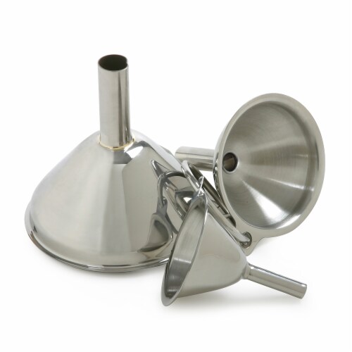 Norpro Stainless Steel Funnel Set 3 Piece - Silver Perspective: front