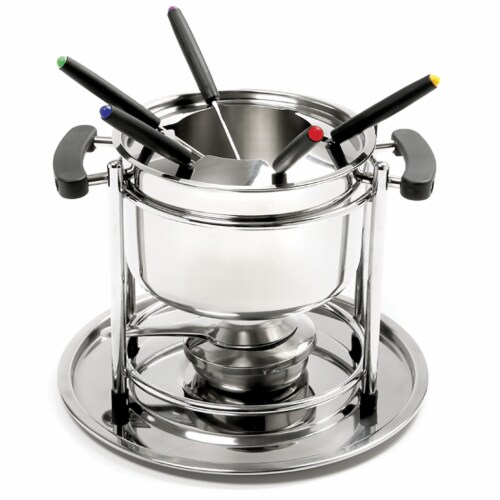 Stainless Steel Fondue Set Perspective: front