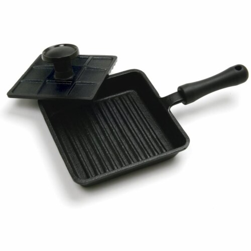 Norpro Cast Iron Mini Single Sandwich Stovetop Outdoor Panini Press Grill Black 1 Piece Smith s Food and Drug