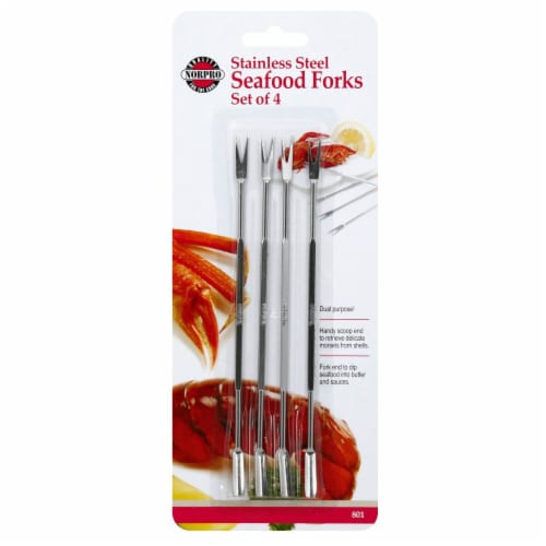 Norpro Stainless Steel Seafood Forks Set - Silver Perspective: front