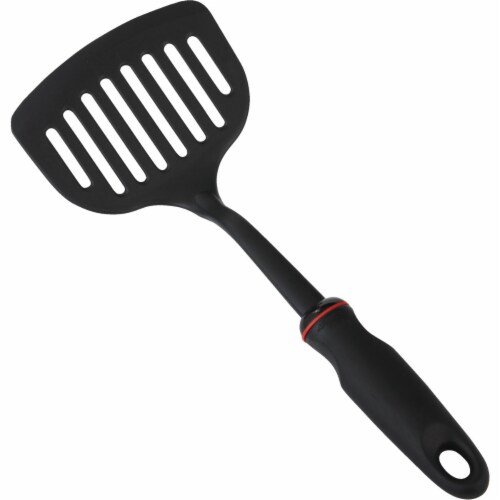 Norpro Grip-EZ Jumbo Slotted Spatula - Black Perspective: front