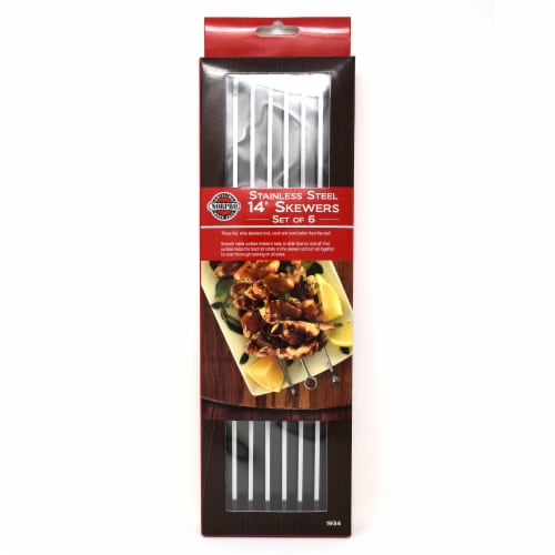 Norpro 14 in. Stainless Steel Skewers Perspective: front