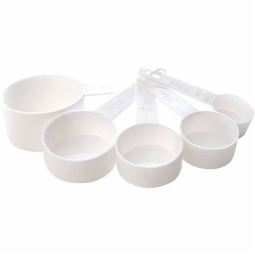 Plastic White Measuring Spoon & Cup Set, 1 - Kroger