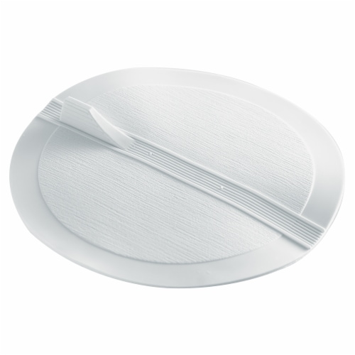 Waxman Flat Suction Stopper - White Perspective: front