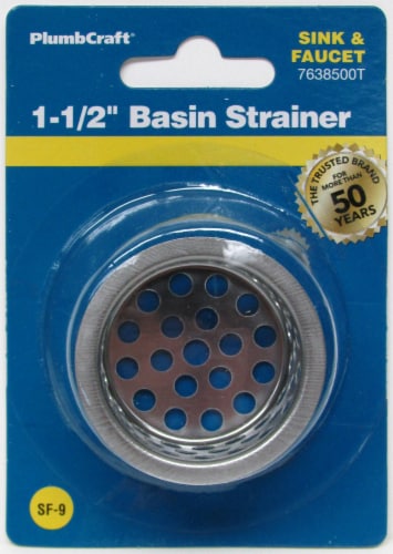 Plumbcraft® Stainless Steel Basin Strainer Perspective: front