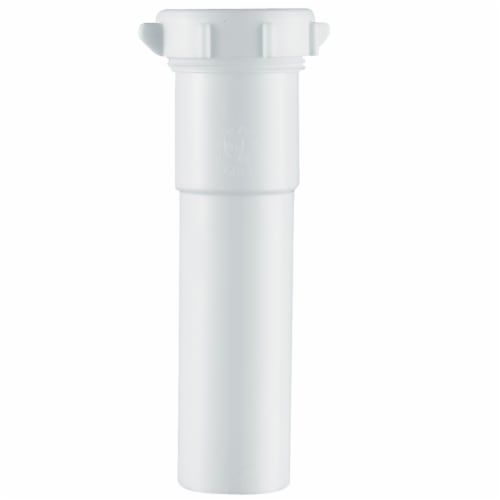 PlumbCraft® Plastic Slip Joint Extension - White Perspective: front