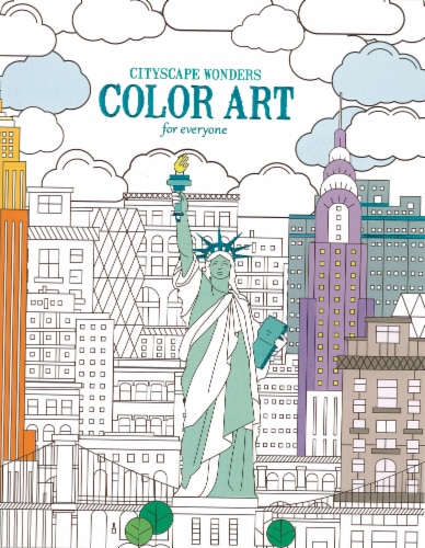 Leisure Arts Cityscape Wonders Color Art for Everyone Coloring Book Perspective: front