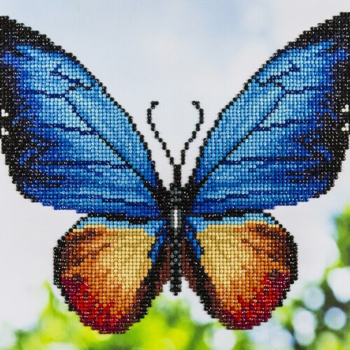 Leisure Arts Diamond Art Intermediate Kit 12 X12 -Butterfly Perspective: front