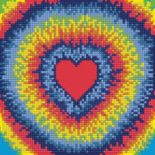 Diamond Art Kit 8x8 Beginner Tie Dye Heart, 1 - Fred Meyer