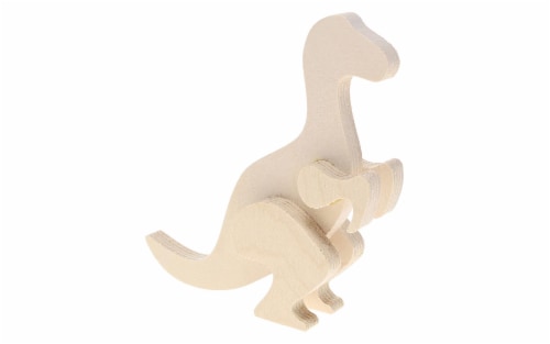 Leisure Arts Good Wood Standing Animal T-Rex Perspective: front