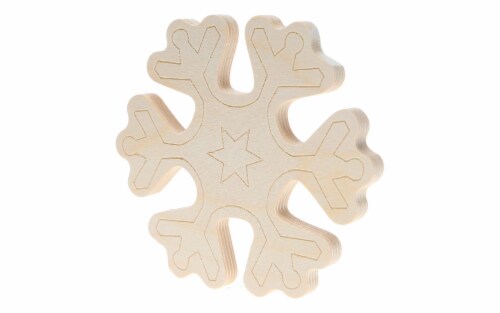 Good Wood Shape Snowflake 6.5x6" Perspective: front