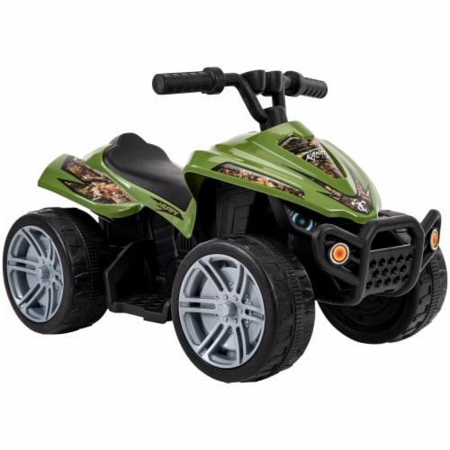 Huffy True Timber 6V Battery Powered Ride-On Mini Quad - Green Perspective: front