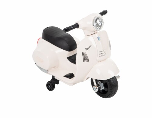 Huffy 6V Vespa Ride-On Scooter - White Perspective: front