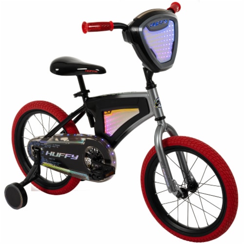 Huffy Electro-light Bike - Red and Black Perspective: front