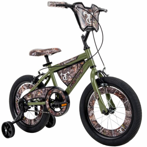 Huffy True Timber Kid's Camo Bike With Training Wheels - Green Perspective: front