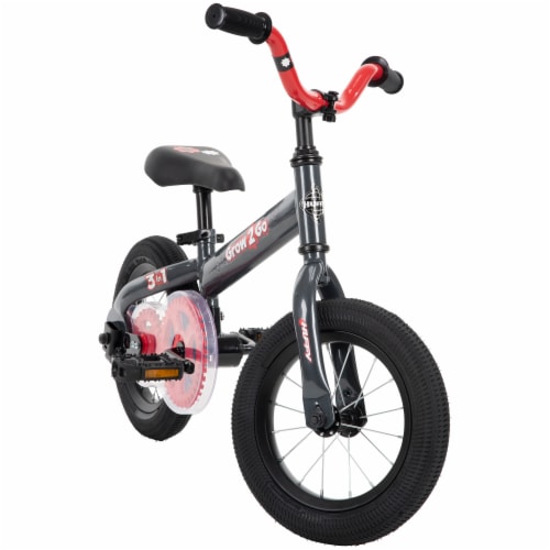 Huffy Grow 2 Go 3-in-1 Boys' Conversion Bicycle - Red/Grey Perspective: front