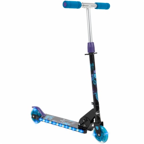 Huffy Marvel Black Panther Electro-Light 3 Wheeled Scooter - Black Perspective: front
