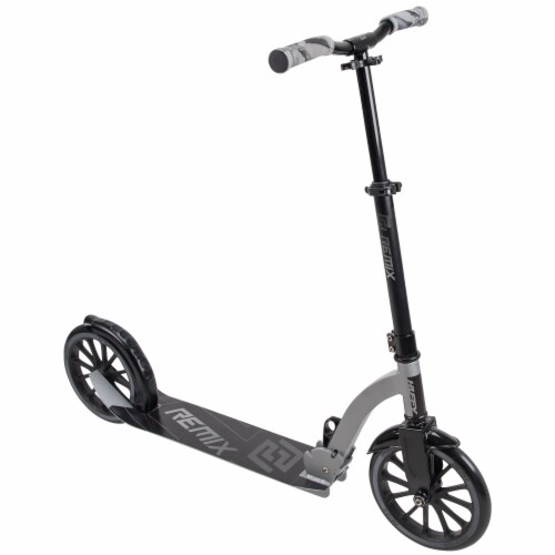 Huffy® Remix In-Line Scooter - Gloss Black/Matte Silver Perspective: front