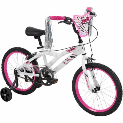 Kids Bike 18 inch Pink and White