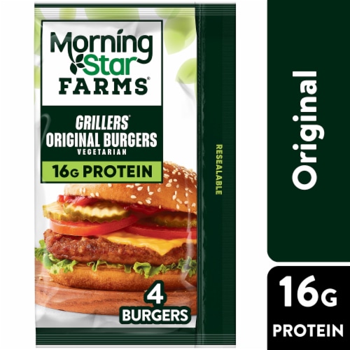MorningStar Farms Grillers Original Veggie Burgers Perspective: front